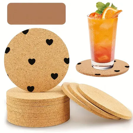 100MM Round Composite Cork Coaster, Custom Logo Wholesale Promotional Gift