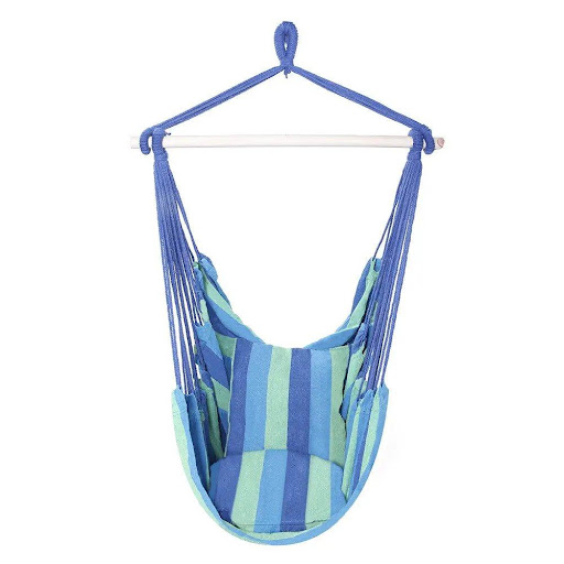 Blue Hammock Chair Swing on a white background