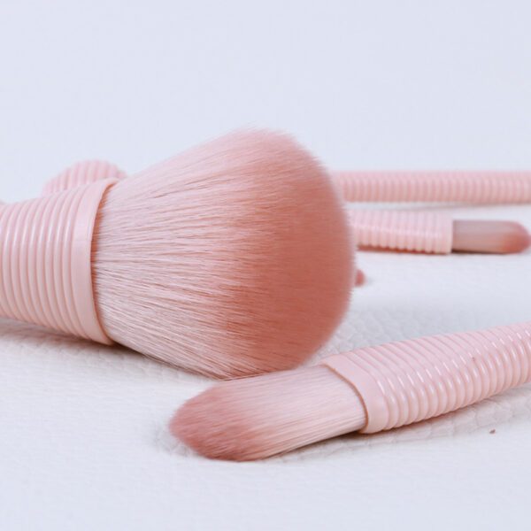 A 5in1 Makeup Cosmetic Brush Set on a white surface.