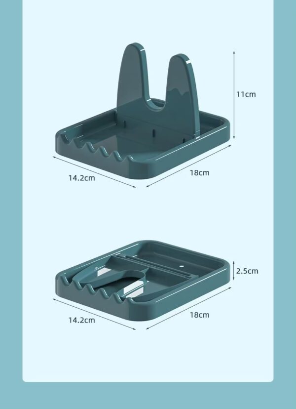 Folding Kitchen Organizer for Spatula Rack Spoon Holder Stand Spoon Pot Lid Holder Plastic Spoon Rest - Image 6