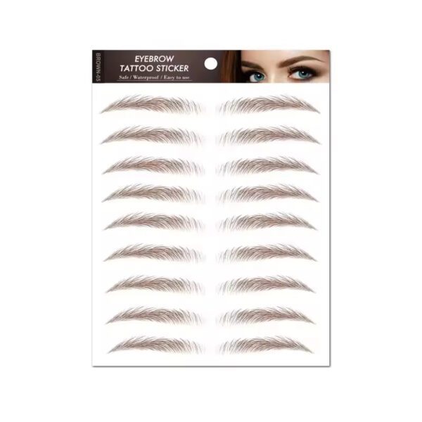 9 Pcs Hair-like Authentic Eyebrows 4D Brown Natural Waterproof for Woman Eyebrow Tattoo Stickers