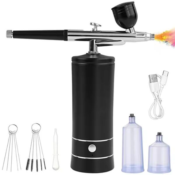 Cordless Rechargeable Portable Airbrush Makeup Compressor Paint Kit Nail Machine For Cake Kit