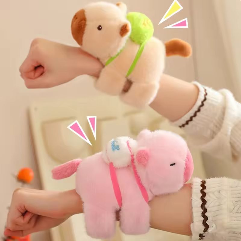 Capybara Wristband Toys Animal Slap Bracelets Toy Gift Bags Plush Slap Bracelet Plush Slap Wristband