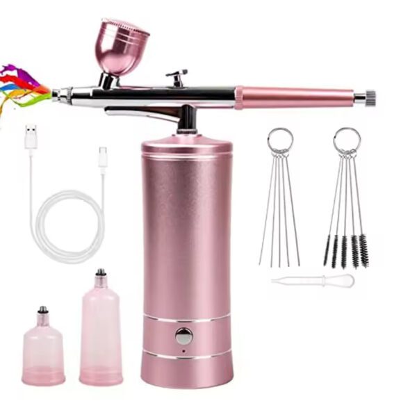 Cordless Rechargeable Portable Airbrush Makeup Compressor Paint Kit Nail Machine For Cake Kit - Image 2