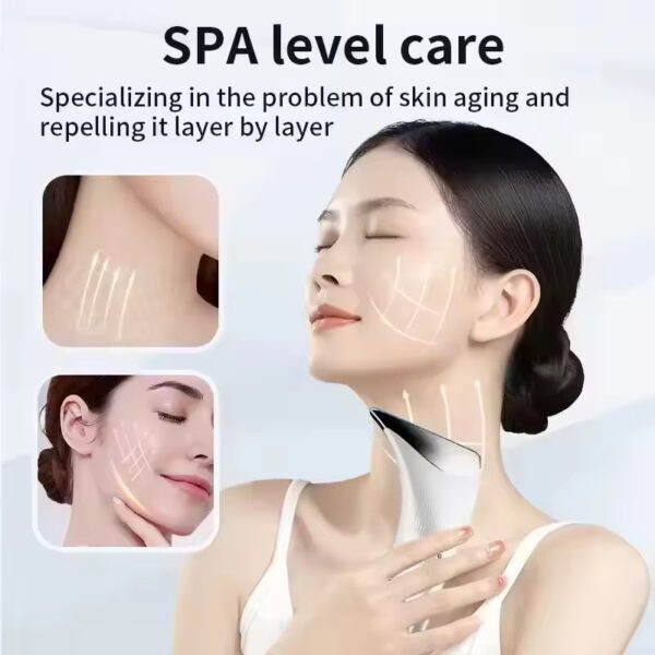 EMS Vibration Neck Lift Device Skin Beauty Tools Instrument Facial Machine Face Massager - Image 9
