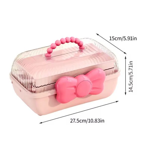 Three-layer Purple Children's Hair Accessories Storage Box Children Teenagers Storage Box - Image 3