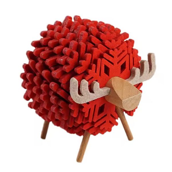 New Christmas Elk Shape Drink Coasters Cup Pads Insulated Round Felt Cup Mats Creative Home Office Table Decor Art Crafts Gift - Image 5