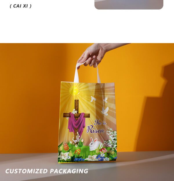 Customized PE Handbags packaging bags clothing shopping bags light luxury custom gift bags printed custom logos - Image 5