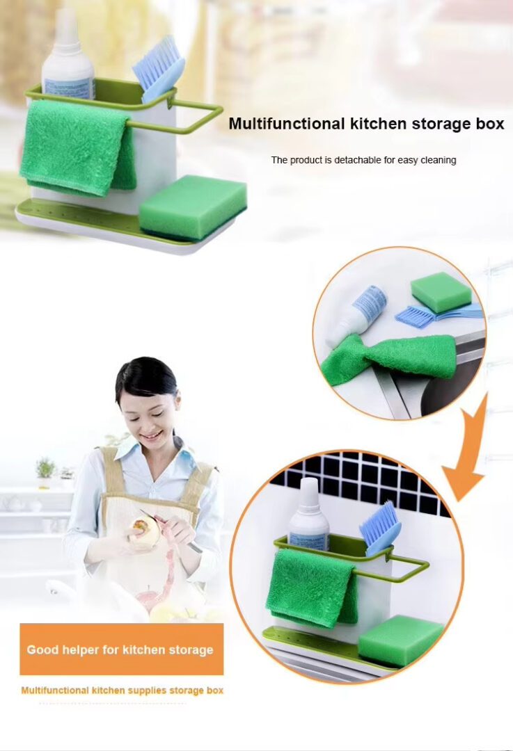 Kitchen Sink Utensils Holders Drainer Storage Shelf Sponge Holder Draining Sink Box Kitchen Tool - Image 11