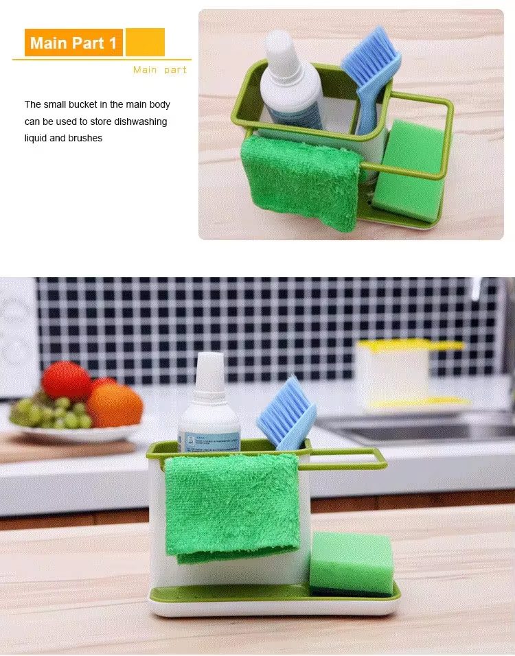 Kitchen Sink Utensils Holders Drainer Storage Shelf Sponge Holder Draining Sink Box Kitchen Tool - Image 7