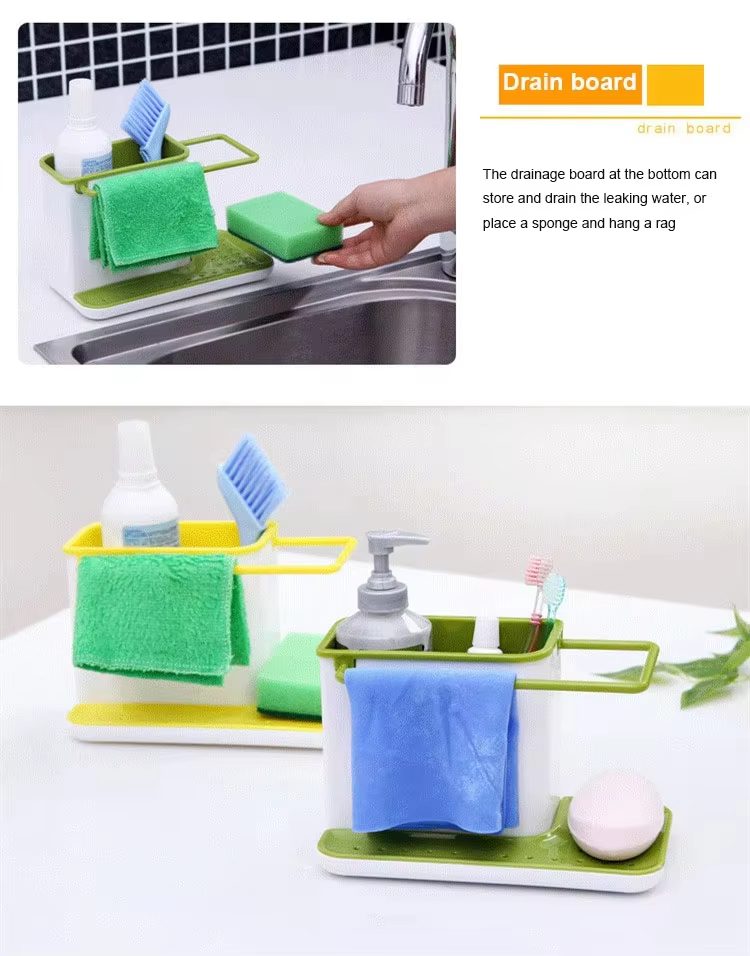 Kitchen Sink Utensils Holders Drainer Storage Shelf Sponge Holder Draining Sink Box Kitchen Tool - Image 8